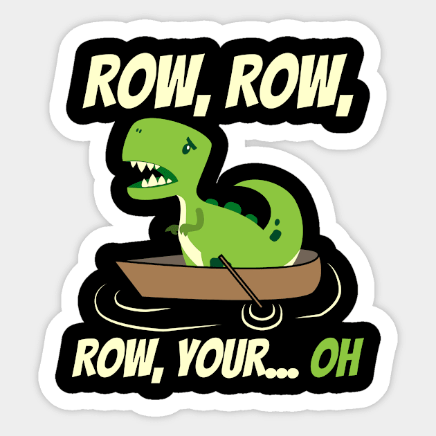 Row, Row Row, Your Oh Sticker by Lin Watchorn 